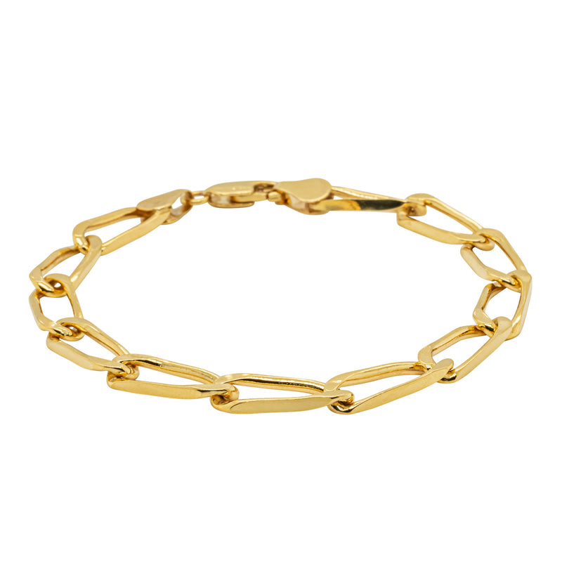 9ct Yellow Gold Curb Bracelet-Bracelet-Walker & Hall