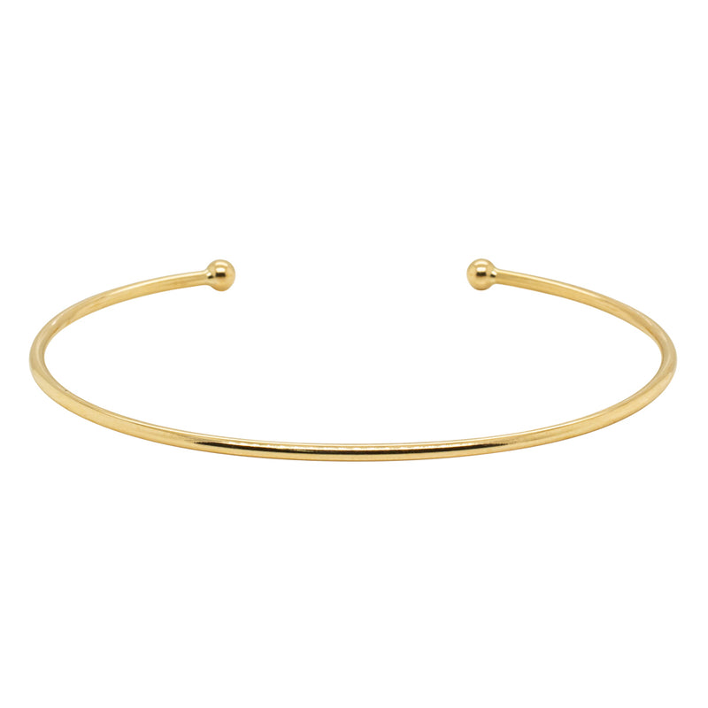 14ct Yellow Gold Fine Torc Bangle-Bracelet-Walker & Hall