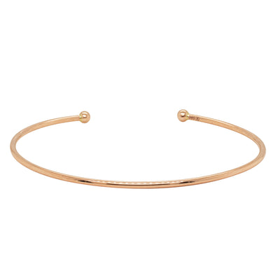 14ct Rose Gold Fine Torc Bangle-Bracelet-Walker & Hall