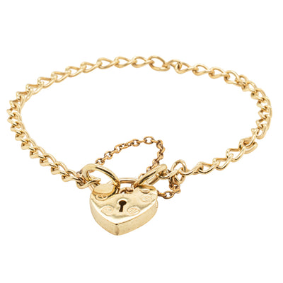 Deja Vu 9ct Yellow Gold Childs Fancy Link Bracelet-Bracelet-Walker & Hall