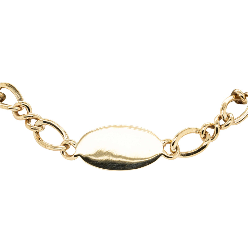 Deja Vu 9ct Yellow Gold ID Bracelet-Bracelet-Walker & Hall