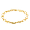 9ct Yellow Gold Oval Chain Link Bracelet-Bracelet-Walker & Hall