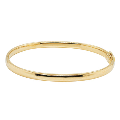 9ct Yellow Gold 4.5mm Hinged Bangle-Bracelet-Walker & Hall