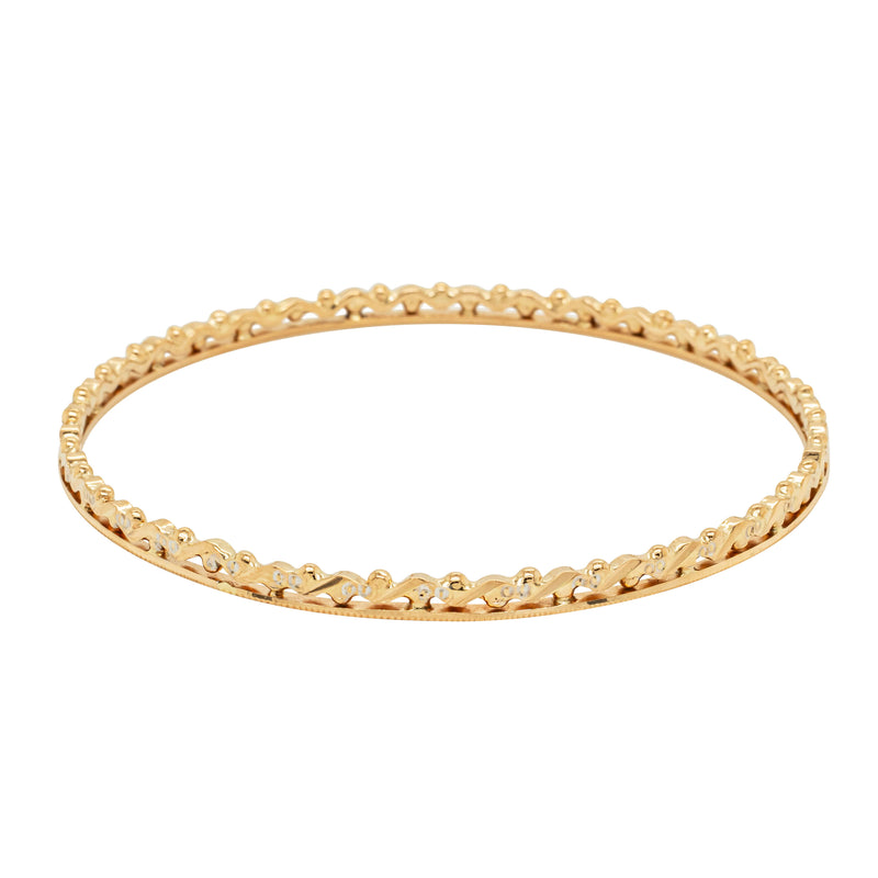 Deja Vu 18ct Rose Gold Bangle-Bracelet-Walker & Hall