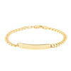 9ct Yellow Gold Curb Link ID Bracelet-Bracelet-Walker & Hall