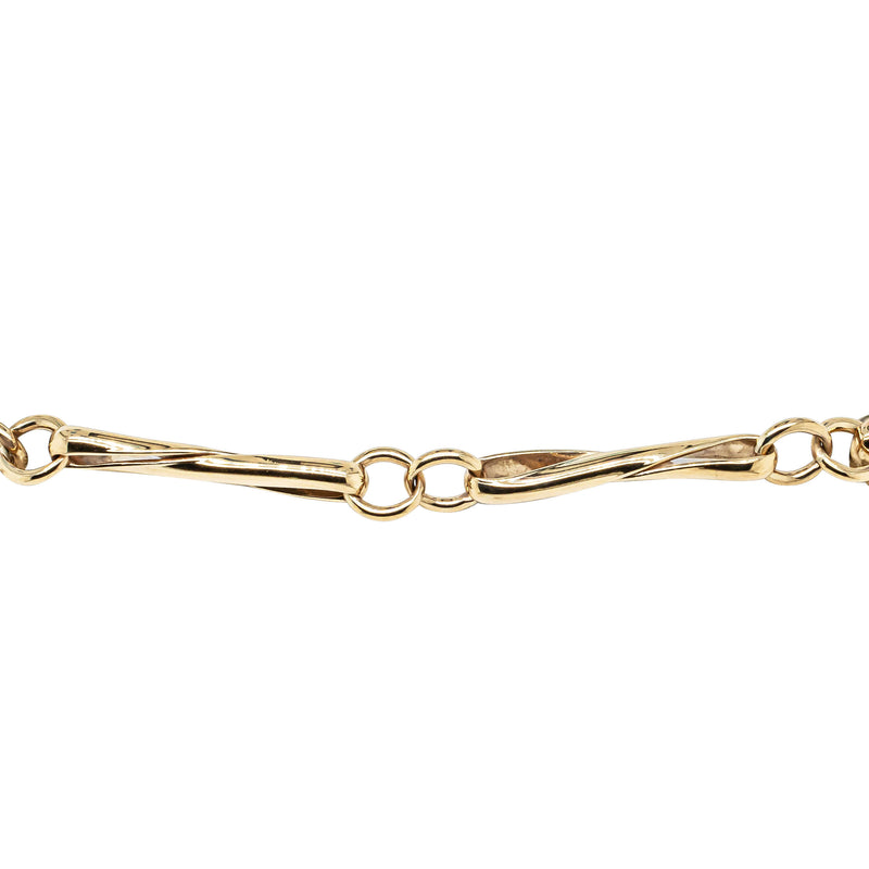 Deja Vu 9ct Yellow Gold Twist Link Bracelet-Bracelet-Walker & Hall