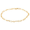 9ct Yellow Gold Oval Figaro Bracelet-Bracelet-Walker & Hall