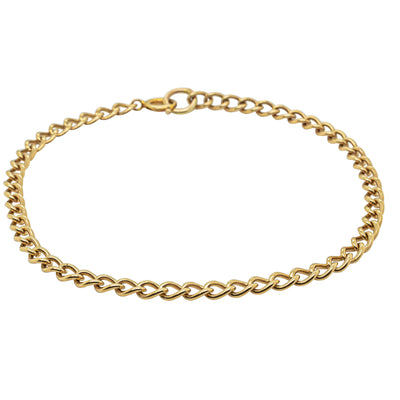 Deja Vu 9ct Yellow Gold Curb Link Bracelet-Bracelet-Walker & Hall