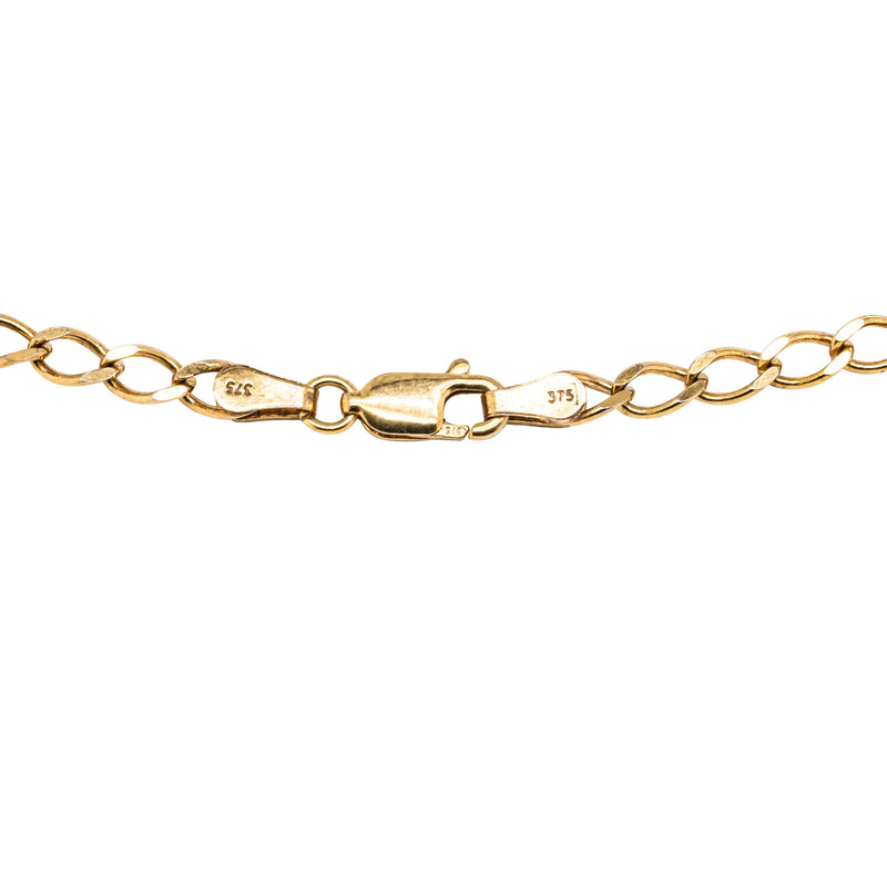 Deja Vu 9ct Yellow Gold Curb Link Bracelet-Bracelet-Walker & Hall