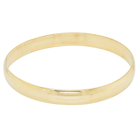 Deja Vu 9ct Yellow Gold Solid Bangle-Bracelet-Walker & Hall