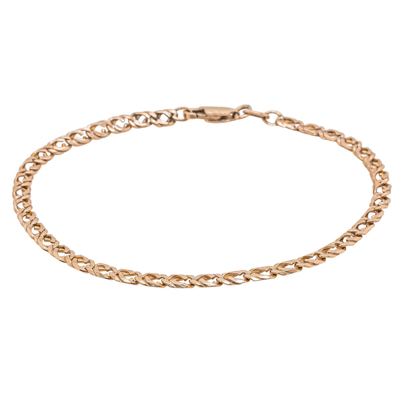 Deja Vu 9ct Yellow Gold Fancy Link Bracelet - Bracelet - Walker & Hall