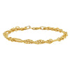 9ct Yellow Gold Double Paperclip & Cable Link Bracelet - Bracelet - Walker & Hall