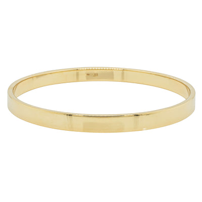 Deja Vu 9ct Yellow Gold Bangle 66mm - Bracelet - Walker & Hall