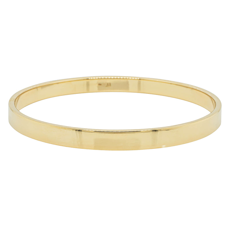 Deja Vu 9ct Yellow Gold Bangle 66mm - Bracelet - Walker & Hall