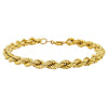 Deja Vu 18ct Yellow Gold Hollow Twist Link Bracelet - Bracelet - Walker & Hall