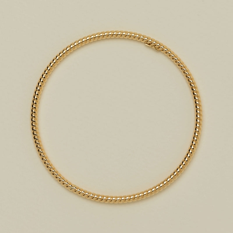 9ct Yellow Gold Twine Bangle - Bracelet - Walker & Hall