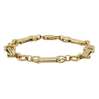 Deja Vu 9ct Yellow Gold Stirrup Link Bracelet 20cm - Bracelet - Walker & Hall