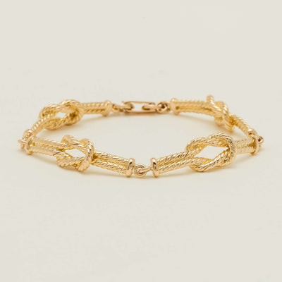 Deja Vu 14ct Yellow Gold Nautical Knot Bracelet - Bracelet - Walker & Hall