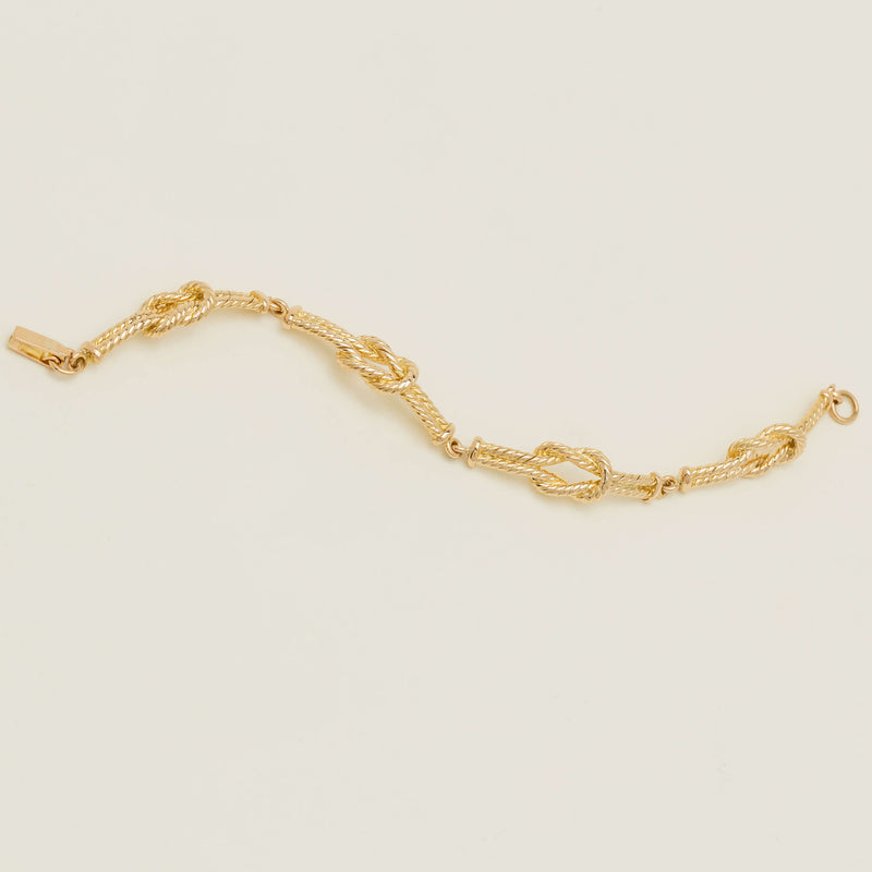 Deja Vu 14ct Yellow Gold Nautical Knot Bracelet - Bracelet - Walker & Hall