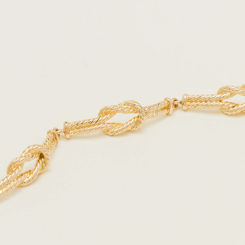 Deja Vu 14ct Yellow Gold Nautical Knot Bracelet - Bracelet - Walker & Hall
