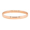 Deja Vu 9ct Rose Gold Solid Bangle - 62mm - Bracelet - Walker & Hall