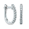 18ct White Gold .11ct Diamond Cosy Earrings-Earrings-Walker & Hall