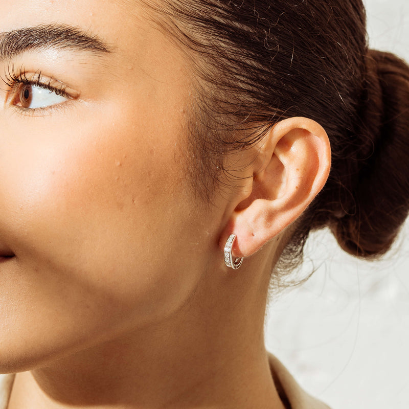 18ct White Gold .50ct Diamond Tigris Earrings-Earrings-Walker & Hall