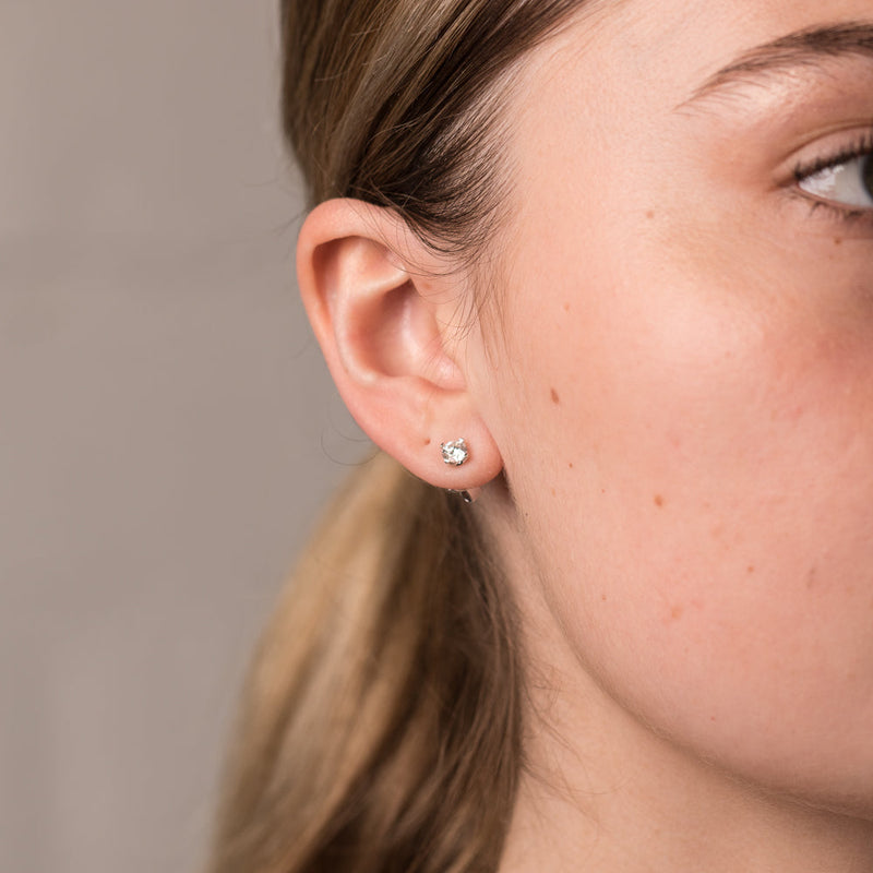 18ct White Gold .60ct Diamond Blossom Stud Earrings-Earrings-Walker & Hall