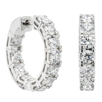 18ct White Gold 4.00ct Diamond Jubilee Hoop Earrings-Earrings-Walker & Hall