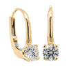 18ct Yellow Gold .69ct Diamond Blossom Hook Earrings-Earrings-Walker & Hall