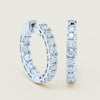 18ct White Gold 2.00ct Diamond Jubilee Hoop Earrings - Earrings - Walker & Hall