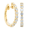 18ct Yellow Gold .69ct Diamond Hoop Earrings-Earrings-Walker & Hall