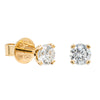 18ct Yellow Gold .80ct Diamond Blossom Stud Earrings-Earrings-Walker & Hall
