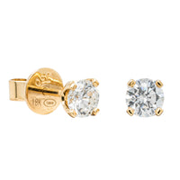 18ct Yellow Gold .80ct Diamond Blossom Stud Earrings-Earrings-Walker & Hall