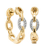 18ct Yellow & White Gold Diamond Hoop Earrings-Earrings-Walker & Hall