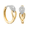 18ct Yellow & White Gold .21ct Diamond Hoop Earrings-Earrings-Walker & Hall