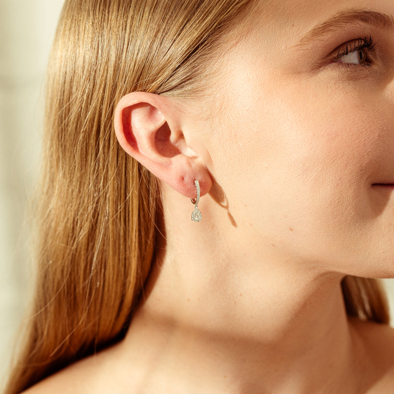 18ct White Gold .60ct Diamond Earrings-Earrings-Walker & Hall