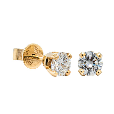 Deja Vu 9ct Yellow Gold .70ct Diamond Earrings-Earrings-Walker & Hall