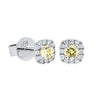 18ct White Gold .30ct Diamond Peony Stud Earrings-Earrings-Walker & Hall