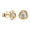 18ct Yellow Gold .50ct Diamond Tourbillion Earrings-Earrings-Walker & Hall