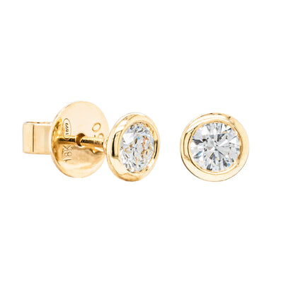 18ct Yellow Gold .60ct Diamond Natalia Stud Earrings-Earrings-Walker & Hall