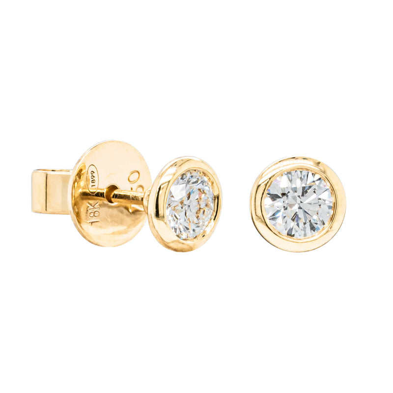 18ct Yellow Gold .60ct Diamond Natalia Stud Earrings-Earrings-Walker & Hall