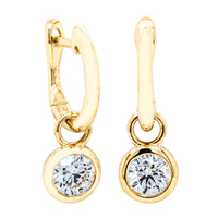 18ct Yellow Gold .60ct Diamond Natalia Hoop Earrings-Earrings-Walker & Hall
