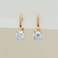 18ct Yellow Gold 1.50ct Diamond Blossom Hook Earrings - Earrings - Walker & Hall