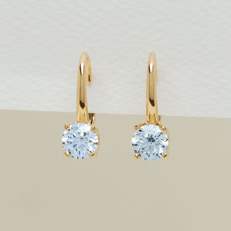18ct Yellow Gold 1.50ct Diamond Blossom Hook Earrings - Earrings - Walker & Hall