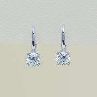 18ct White Gold 1.52ct Diamond Blossom Hook Earrings - Earrings - Walker & Hall