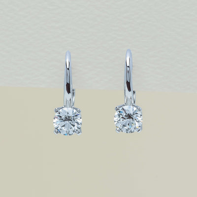 18ct White Gold 1.52ct Diamond Blossom Hook Earrings - Earrings - Walker & Hall