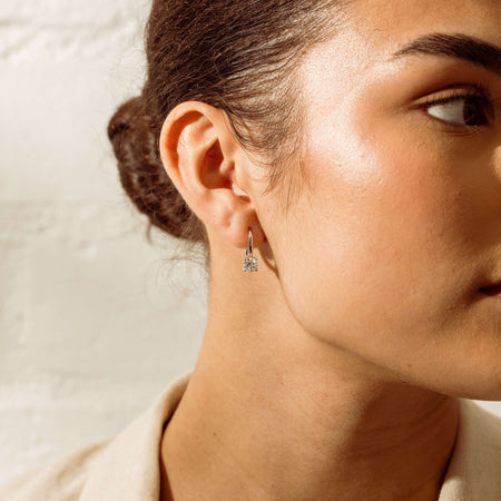 18ct White Gold 1.52ct Diamond Blossom Hook Earrings - Earrings - Walker & Hall