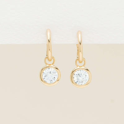18ct Yellow Gold 1.41ct Diamond Natalia Hoop Earrings - Earrings - Walker & Hall