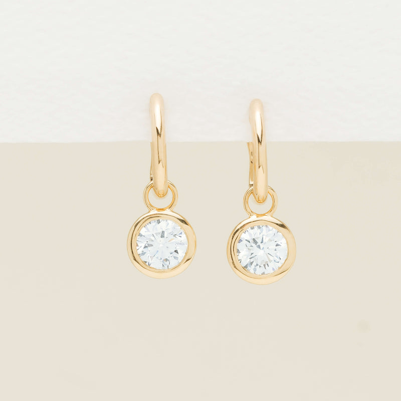 18ct Yellow Gold 1.41ct Diamond Natalia Hoop Earrings - Earrings - Walker & Hall